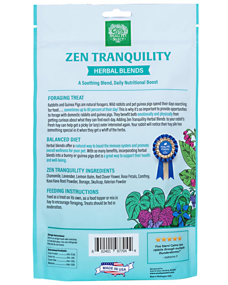 Small Pet Select - Zen Tranquility Herbal Blend, a Natural Herbal Treat for Rabbits and Guinea Pigs, 4.4oz - Image 4